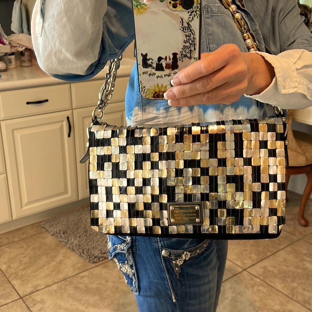 Dolce & Gabbana D&G Embellished Miss Charles Bag With Chain And Pearl - Picture 7 of 9